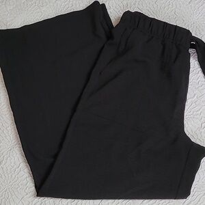 Rachel Roy Black Crincle Wide Leg Palazzo Pants, Size XS